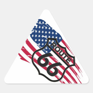 Amerikas Route 66 三角形シール