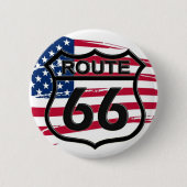 Amerikas Route 66 缶バッジ (正面)