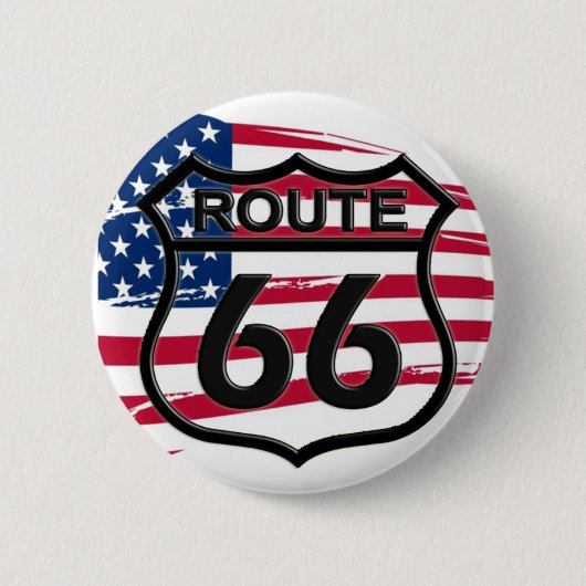 Amerikas Route 66 缶バッジ (正面)