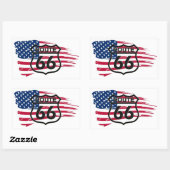 Amerikas Route 66 長方形シール (シート)