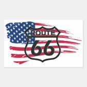 Amerikas Route 66 長方形シール (正面)