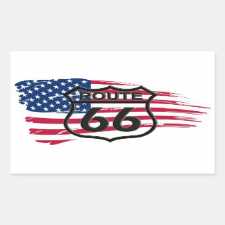 Amerikas Route 66 長方形シール