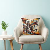  amerindian oil paint colorful クッション (椅子)
