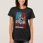 Amerisaurus Rex 4th Of July Boys Girls Us Flag Fun Tシャツ (正面)