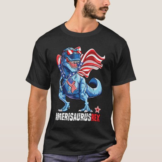Amerisaurus Rex Independence Day Tシャツ (正面)