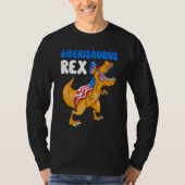 Amerisaurus Rex Independence Usa America 4Th Of Ju Tシャツ (正面)