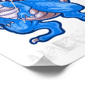 Amerisaurus TレックスおもしろいUSA国旗7月4日 ポスター (角)