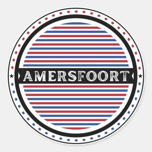 Amersfoort City Pride Emblem – Dutch Identity ラウンドシール (正面)