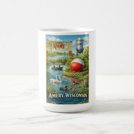 Amery, Wisconsin City of Lakes Coffee Mug コーヒーマグカップ