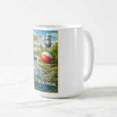 Amery, Wisconsin City of Lakes Coffee Mug コーヒーマグカップ (正面右)