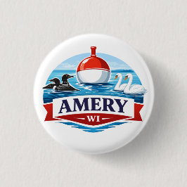 Amery Wisconsin Lake Life Souvenir - Button 缶バッジ