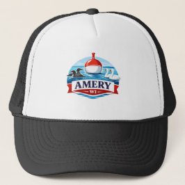 Amery Wisconsin Lake Life Souvenir - Fishing Hat キャップ