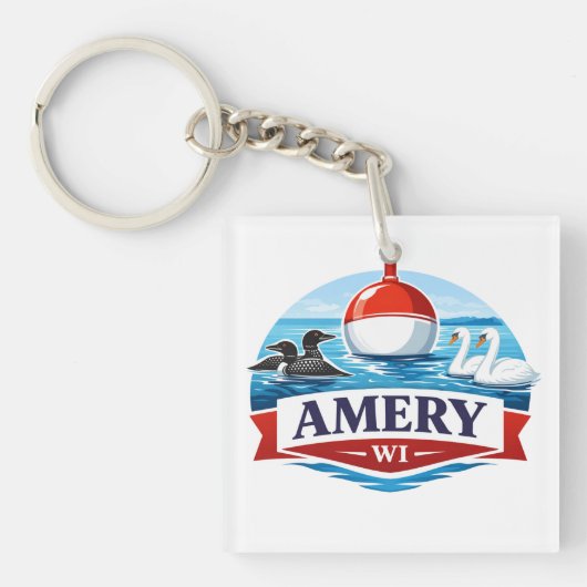 Amery Wisconsin Lake Life Souvenir - Keychain キーホルダー (正面)