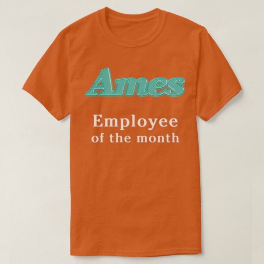 Amesデパートの今月の従業員 Tシャツ (デザイン正面)