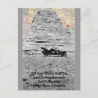 Ames Bros Monumentマップ1908ロードトリップ ポストカード
