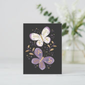 Amethyst and Gold Butterflies  ポストカード (スタンド正面)