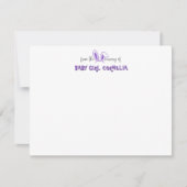 Amethyst Bunny Ears Nursery Stationery Note Card 招待状 (正面)
