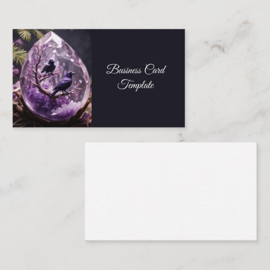 Amethyst Crystal - Crows Blackbird Ravens 名刺 (正面/裏面)