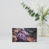 Amethyst Crystal Energy Ravens Business Card 名刺 (スタンド正面)