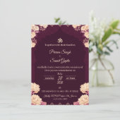 Amethyst Elegance: Floral Purple Wedding Invitatio 招待状 (スタンド正面)