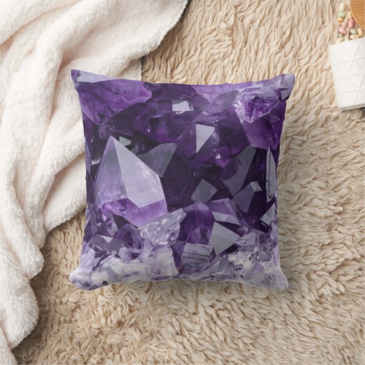 Amethyst Healing Crystal Cluster クッション (ブランケット)