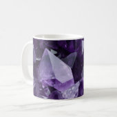 Amethyst Healing Crystal Cluster コーヒーマグカップ (正面左)