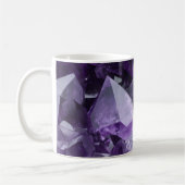 Amethyst Healing Crystal Cluster コーヒーマグカップ (左)
