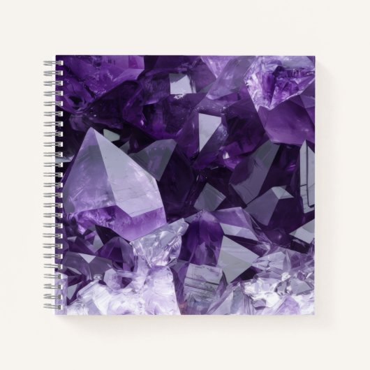 Amethyst Healing Crystal Cluster ノートブック (正面)