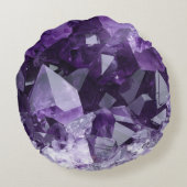 Amethyst Healing Crystal Cluster ラウンドクッション (裏面)