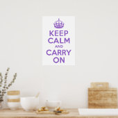 Amethyst Keep Calm and Carry On ポスター (キッチン)