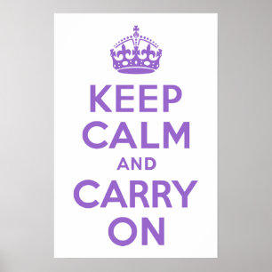 Amethyst Keep Calm and Carry On ポスター