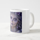 Amethyst Moon Calavera – Purple Day of the Dead ジャンボコーヒーマグカップ (正面右)