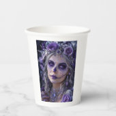 Amethyst Moon Calavera – Purple Day of the Dead 紙コップ (正面)