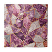 Amethyst Mosaic – Cracked Glass - Purple タイル (正面)