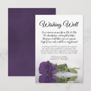Amethyst Purple Rose Wedding Wishing Well Poem エンクロージャーカード