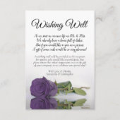Amethyst Purple Rose Wedding Wishing Well Poem エンクロージャーカード (正面)