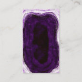 Amethyst Purple & Silver Geode Wedding Details tra エンクロージャーカード (裏面)