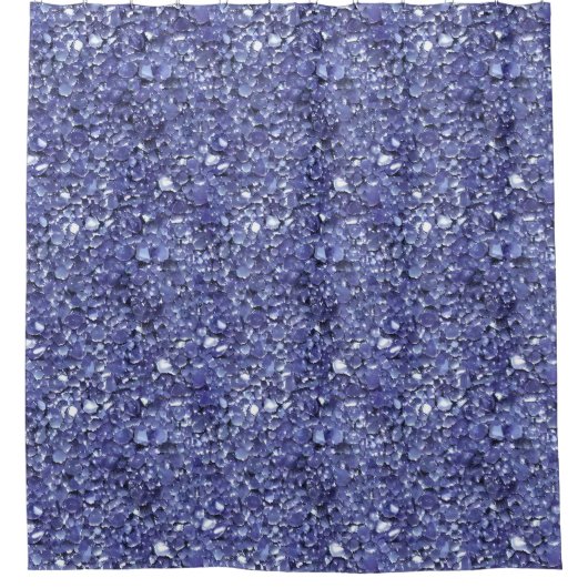 Amethyst Quartz Crystal Pattern シャワーカーテン (正面)