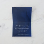 Amethyst Sapphire Navy Jewel Tone Wedding サンキューカード (内部)