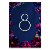 Amethyst Sapphire Navy Jewel Tone Wedding Floating テーブルナンバー (正面)