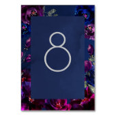 Amethyst Sapphire Navy Jewel Tone Wedding Framed テーブルナンバー (正面)