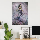 Amethyst Sea Mermaid Poster Print by Molly ポスター (ホームオフィス)