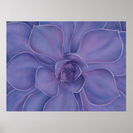 Amethyst Succulent Print | Purple Botanical Art ポスター