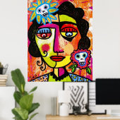 Amethyst Sugar Sull Frida by SilberZweigArts ポスター (ホームオフィス)