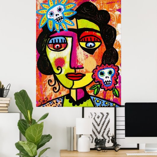 Amethyst Sugar Sull Frida by SilberZweigArts ポスター (ホームオフィス)