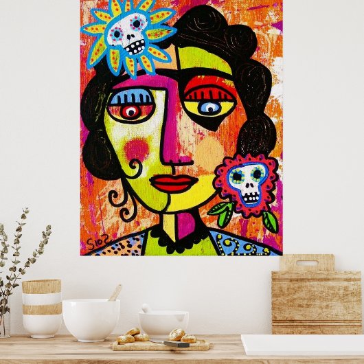 Amethyst Sugar Sull Frida by SilberZweigArts ポスター (キッチン)