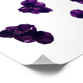 Ametyst Stones, Purpleアメジストベクトルアートポスター ポスター (角)