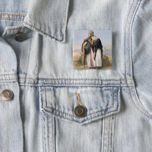 Amhara、エチオピアのイラストレーションからの戦士からの「 缶バッジ (インサイチュ)