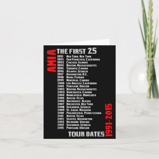 AMIA 25周年：グリーティングカード カード (正面)