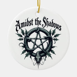 Amidst the Shadows - Gothic Pentagram Ornament セラミックオーナメント